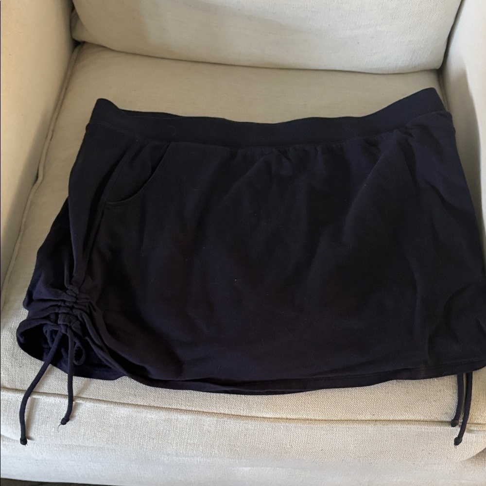 Navy Blue Skort with Drawstring Detail
